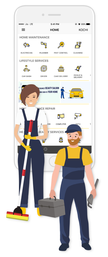 JustExperts Services 's wide network of trusted and experienced services professionals ensures Electrical, plumbing, AC installation, repair and service, home appliance repair, fitness and beauty services, laundry and drycleaning doorstep delivery and online food delivery within the city limits on time.
